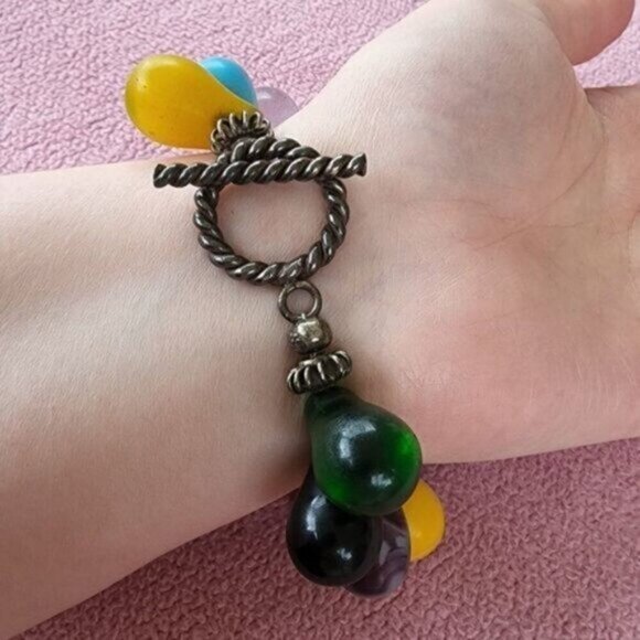 Handmade Glass Beaded Bracelet - Picture 3 of 3